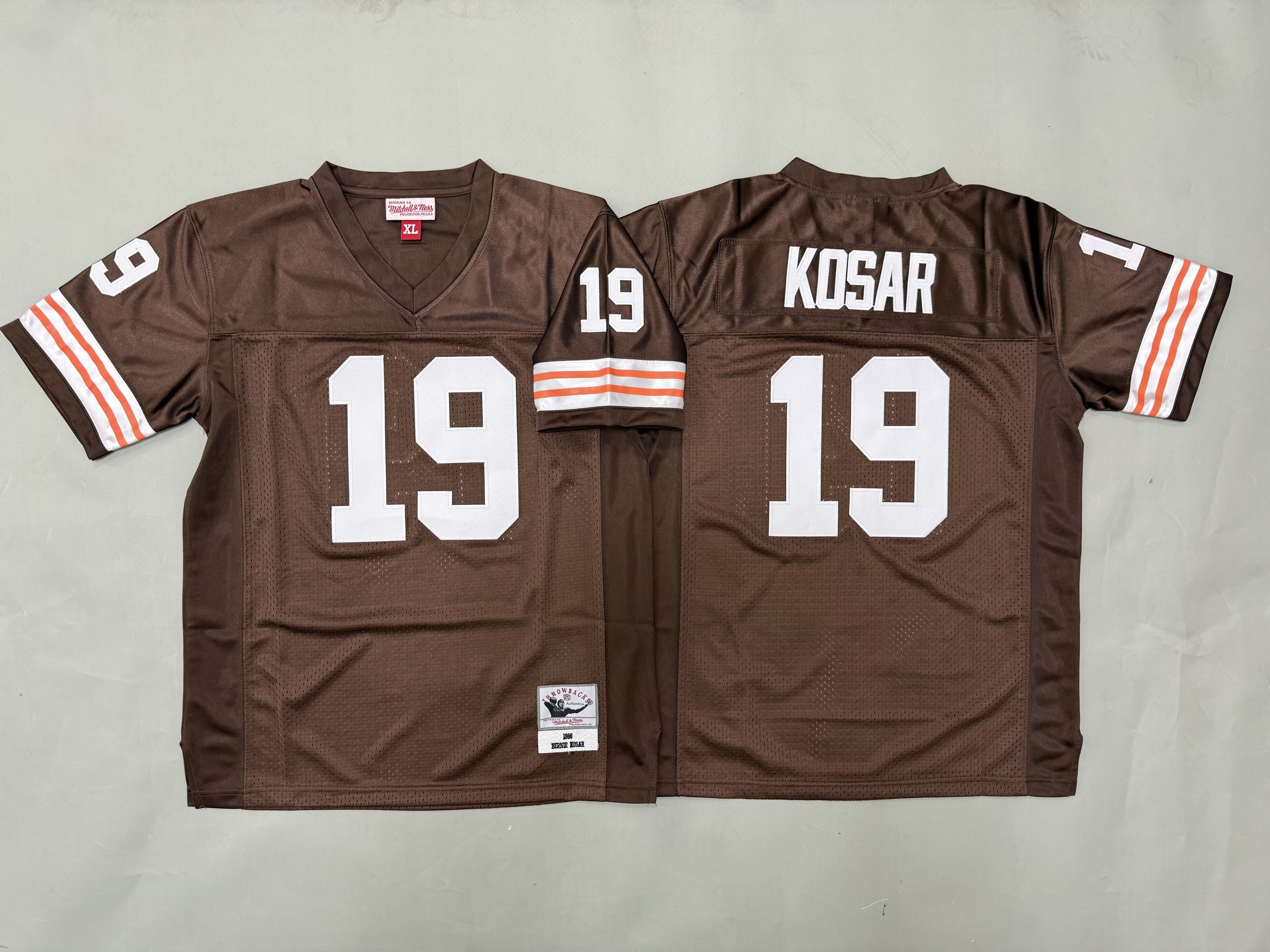 Youth 2026 Cleveland Browns #19 Kosar brown Throwback Limited NFL Jersey style 01->new orleans saints->NFL Jersey